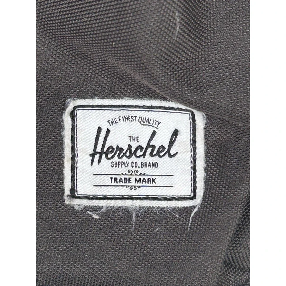 Herschel Supply Co Settlement Backpack Black Gold Zip Red Stripe Vintage